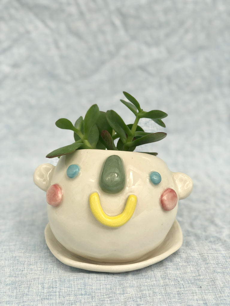 ceramic face planter pot Anna Jones-Hughes - Small Face Planter 2