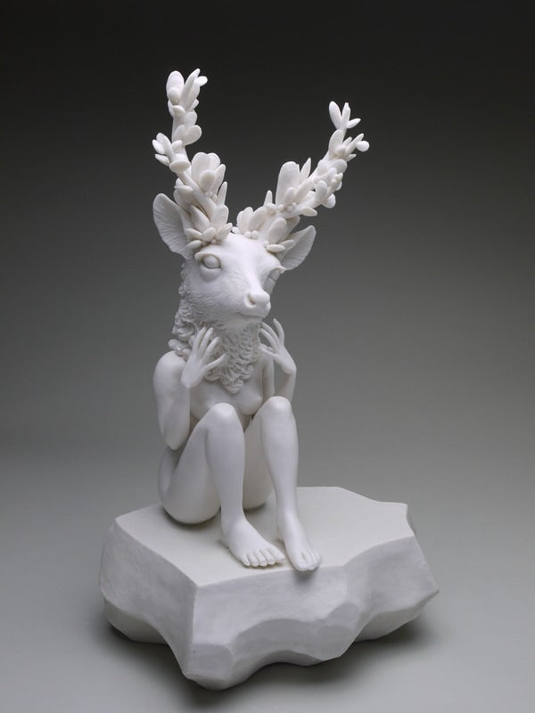 Crystal Morey - “Delicate Dependency: New Growth” (Anthropomorphic mule deer with crustacean growth from pacific coastal regions)