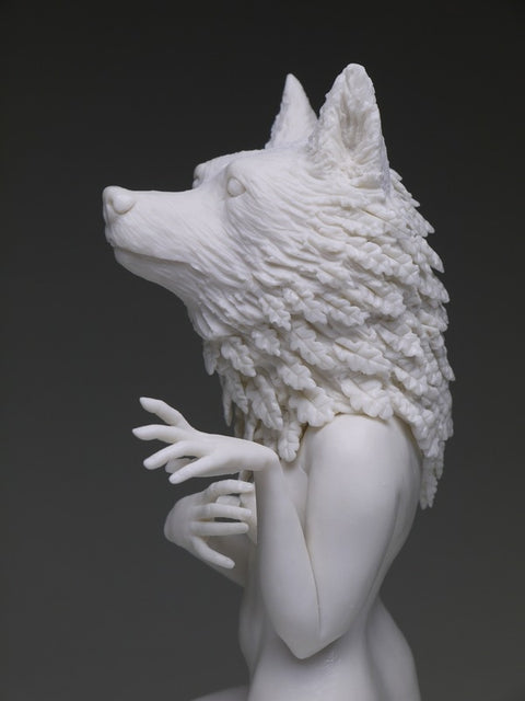 Crystal Morey - “Delicate Dependency: Search for a New Way” (Anthropomorphic gray wolf with live oak growth from pacific coastal regions)