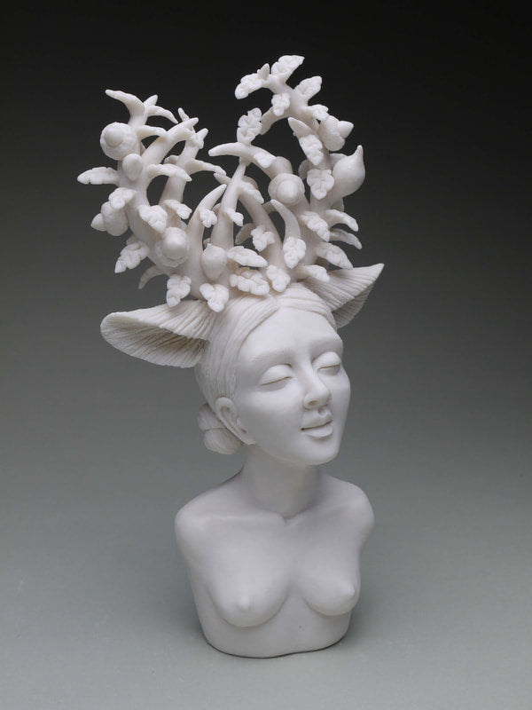Crystal Morey - New Symbiosis: Doe with Oak Growth