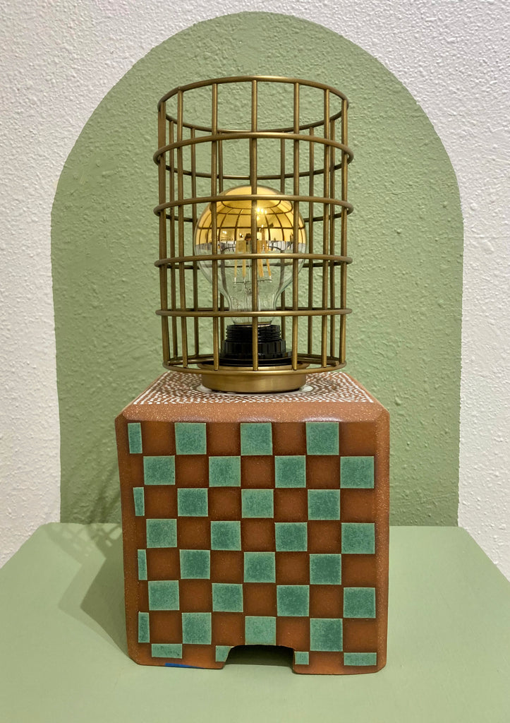 Didem Mert - Green Machine Checkered Lamp