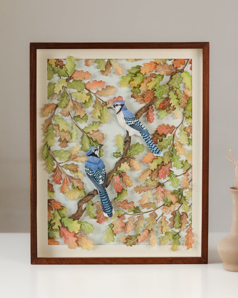 Nayan & Venus - BLUE JAY IN WHITE OAK CANOPY