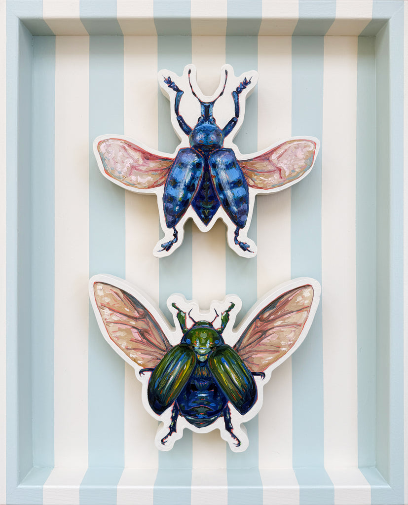 Emily Furr - Green Jewel Scarab &amp; Blue Weevil