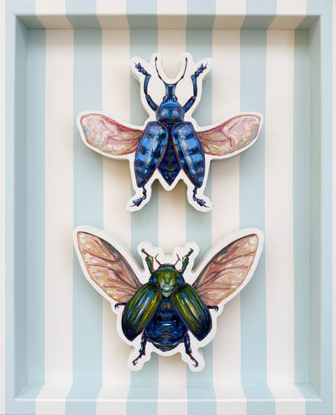 Emily Furr - Green Jewel Scarab &amp; Blue Weevil
