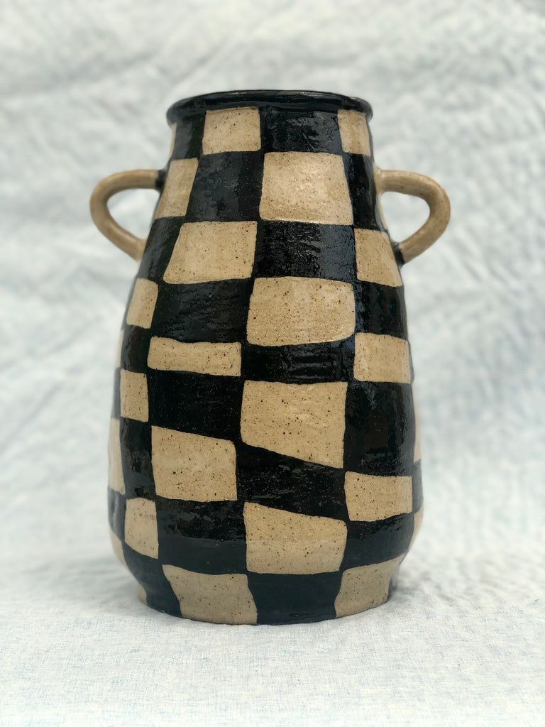 Anna Jones-Hughes - Black Checkered Vase
