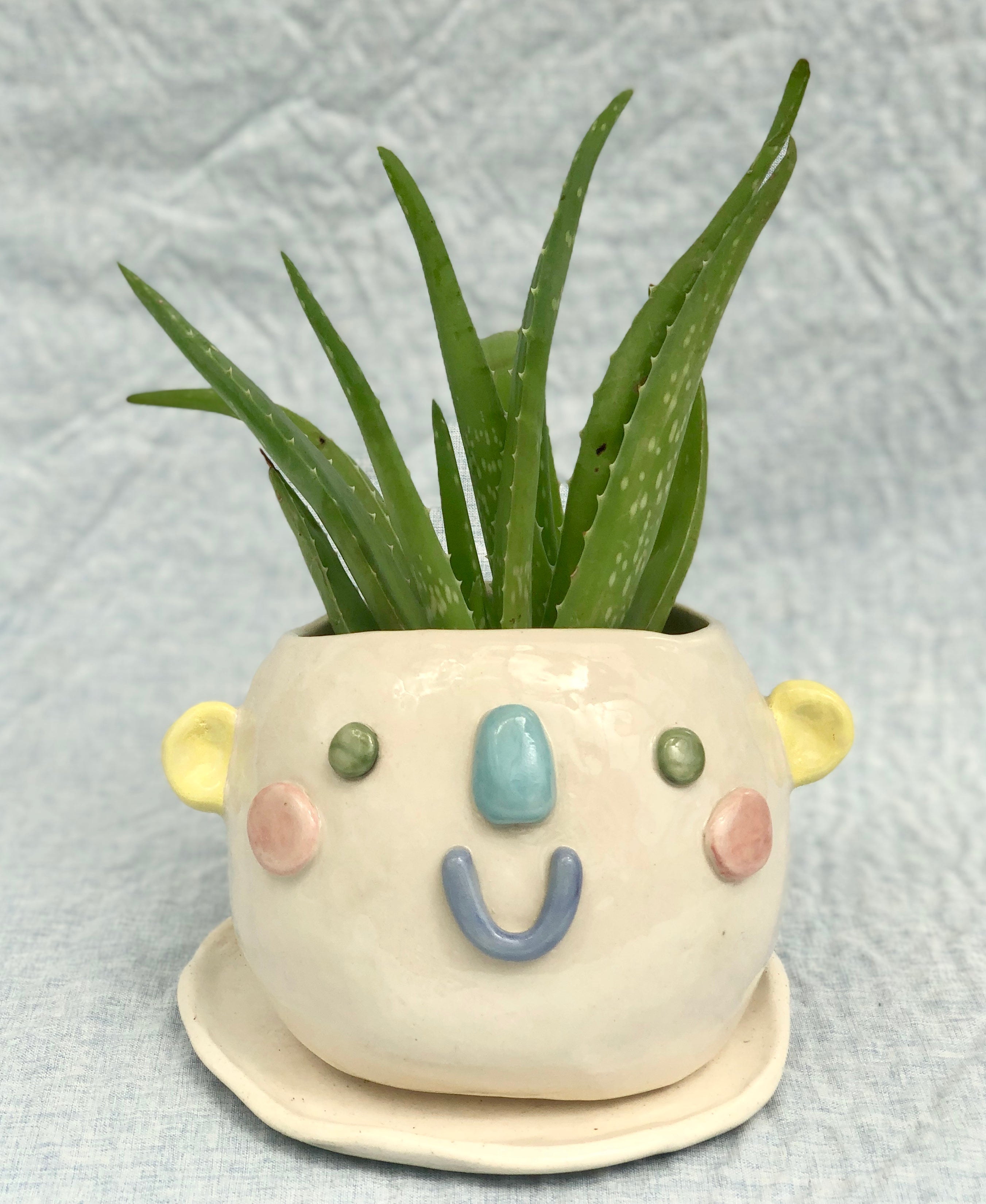 face pot planter Anna Jones-Hughes