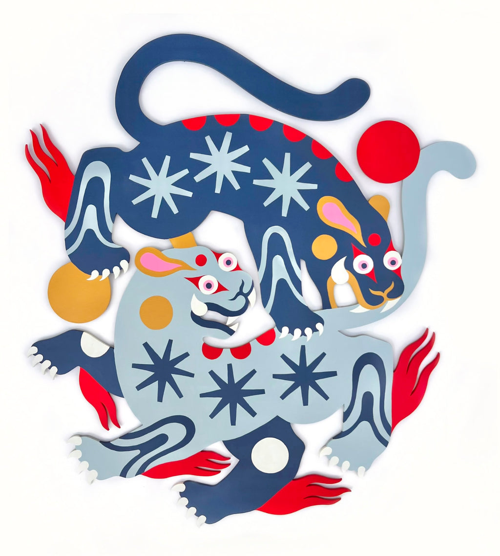 Stevie Shao - Tiger with Star Coat & Sun