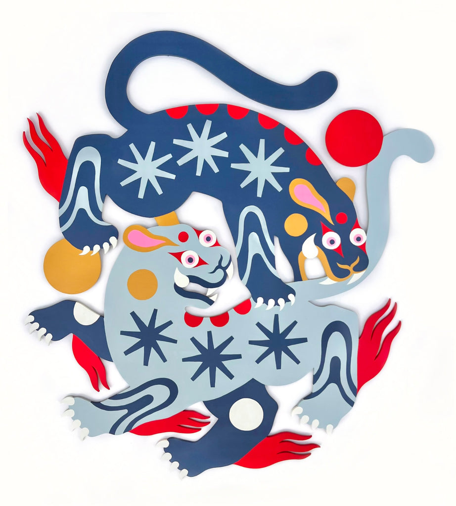 Stevie Shao - Tiger with Star Coat & Sun