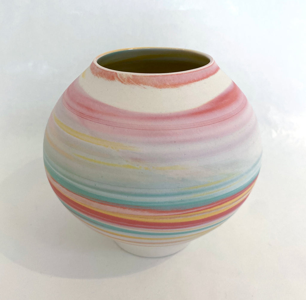 Clay Factor - Orb Vase - Tri Color - Taffy 2