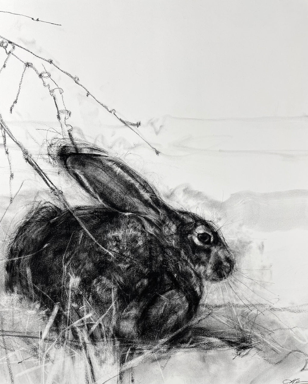 April Coppini - African Savannah Hare, vigilant