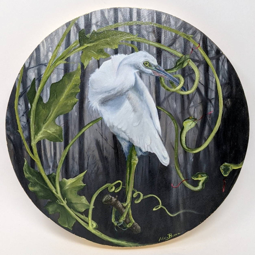Megan Buccere - The egret and the snake plant