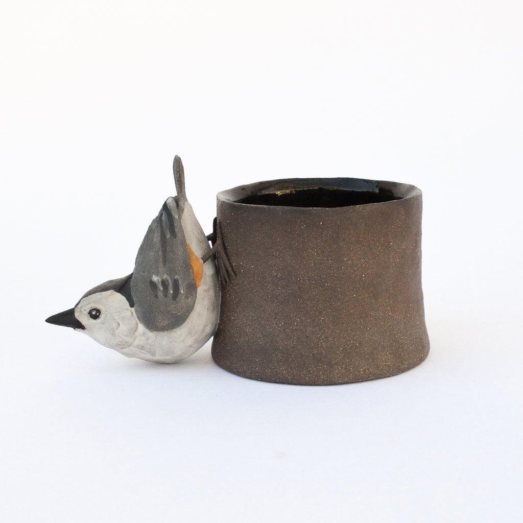 Sarah Conti - White-Breasted NuthatchHandled Cup