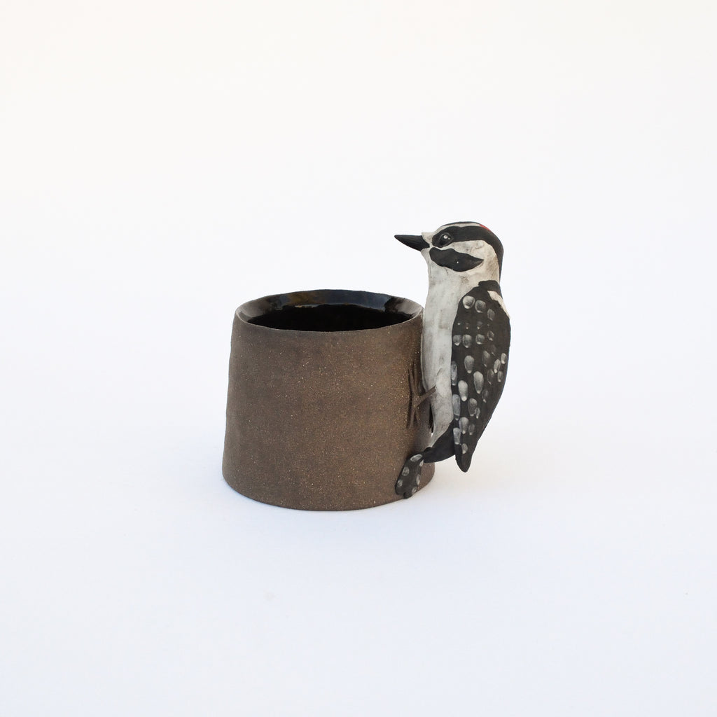 Sarah Conti - Downy Woodpecker Handled Cup
