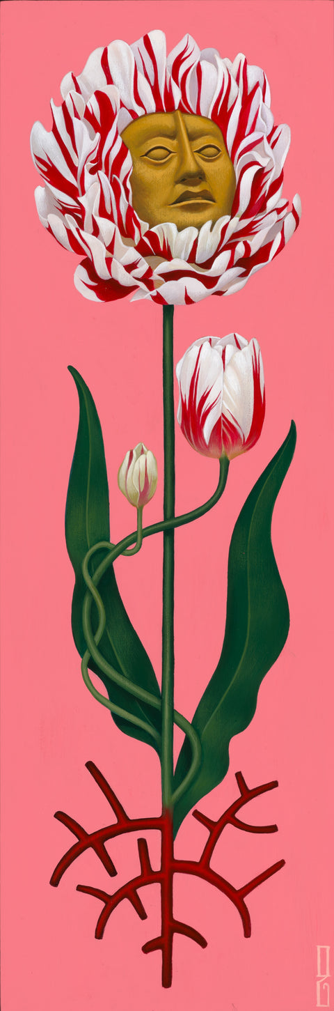 Gustavo Rimada - Flor Del Sol Acrylic on wood panel, 6"x18" $800