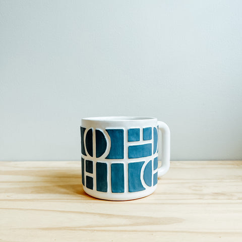 Carved Color Ceramics - Color Block Blue