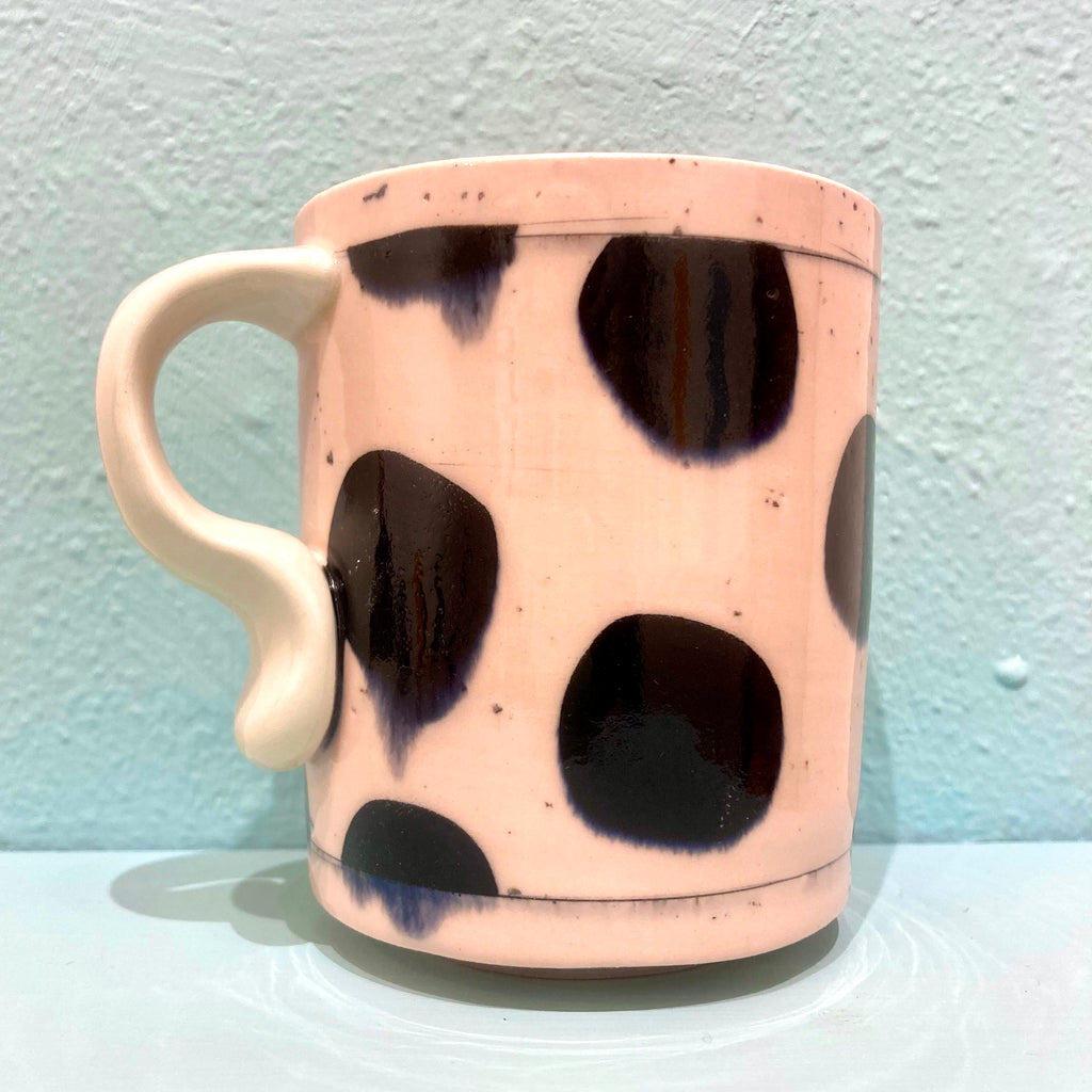 Didem Mert - Large Pink Polka Dotted Mug